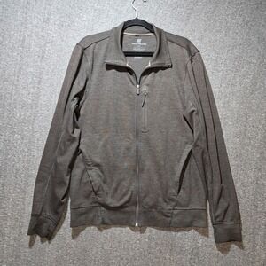 Mack Weldon Full Zip Sweatshirt Long Sleeve Rayon Polyester Spandex Gray Men's L